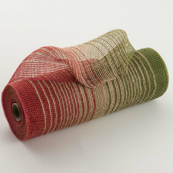 Burlap And Jute Deco Mesh |   10" Burlap Deco Mesh: Christmas Ombré Jute Burlap And Jute Deco Mesh Burlap And Jute Deco Mesh