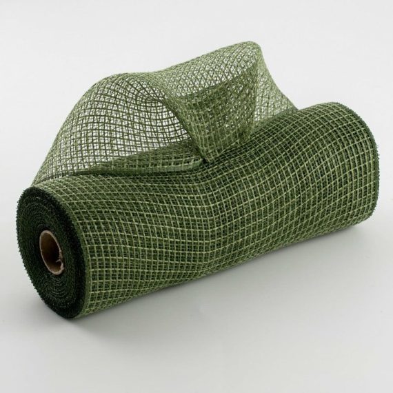 Burlap And Jute Deco Mesh |   10" Check Fabric Mesh: Moss Green Burlap And Jute Deco Mesh Burlap And Jute Deco Mesh