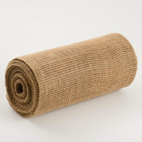 Burlap And Jute Deco Mesh |   10" Jute Net Burlap Ribbon: Natural (10 Yards) Burlap And Jute Deco Mesh Beige,Tan