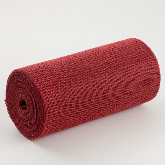 Burlap And Jute Deco Mesh |   10" Jute Net Burlap Ribbon: Red (10 Yards) Burlap And Jute Deco Mesh Burlap And Jute Deco Mesh