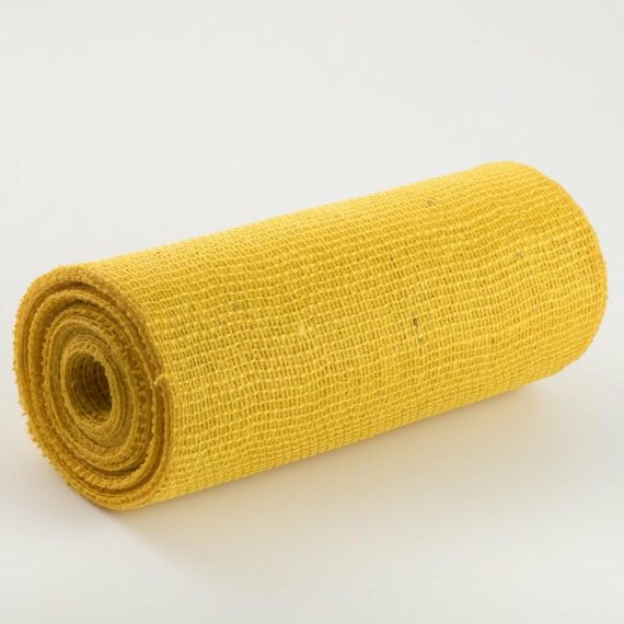 Burlap And Jute Deco Mesh |   10" Jute Net Burlap Ribbon: Sun Yellow (10 Yards) Burlap And Jute Deco Mesh Burlap And Jute Deco Mesh