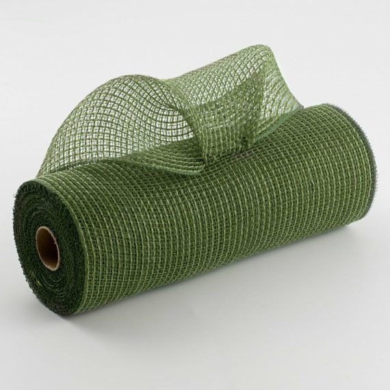 Burlap And Jute Deco Mesh |   10" Stripe Fabric Mesh: Moss Green Burlap And Jute Deco Mesh Burlap And Jute Deco Mesh