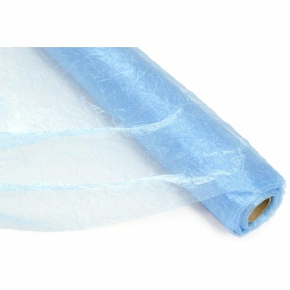 Crinkle Sheer |   24" Crinkle Sheer Fabric Roll: Light Blue (10 Yards) Crinkle Sheer Crinkle Sheer