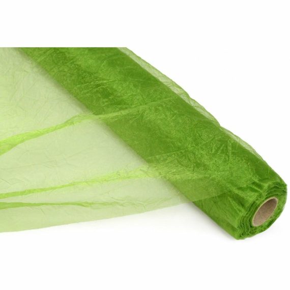 Crinkle Sheer |   24" Crinkle Sheer Fabric Roll: Lime Green (10 Yards) Crinkle Sheer Crinkle Sheer