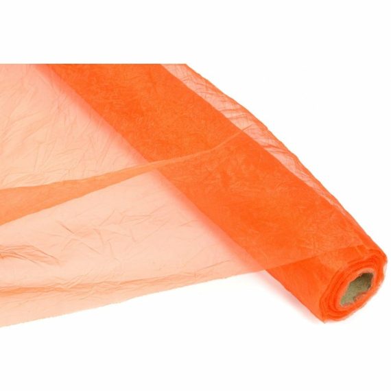 Crinkle Sheer |   24" Crinkle Sheer Fabric Roll: Orange (10 Yards) Crinkle Sheer Crinkle Sheer