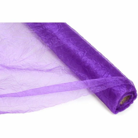 Crinkle Sheer |   24" Crinkle Sheer Fabric Roll: Purple (10 Yards) Fabric Rolls Crinkle Sheer