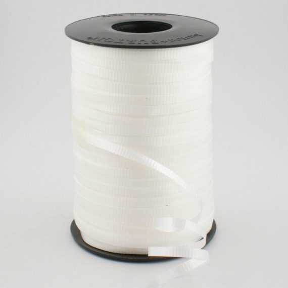 Curling Ribbon |   3/16" Curling Ribbon Crimped: White (550 Yards) Ribbon Curling Ribbon