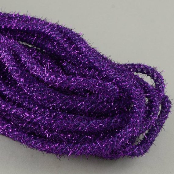 Deco Mesh Ribbon |   Tinsel Flex Tubing Ribbon: Metallic Purple (20 Yards) Deco Mesh Ribbon Deco Mesh Ribbon