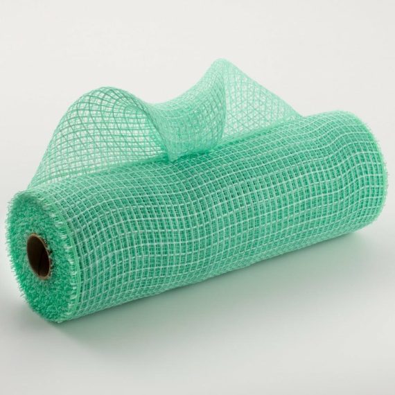 Fabric Mesh |   10" Check Fabric Mesh: Mint Green Deco Mesh Fabric Mesh