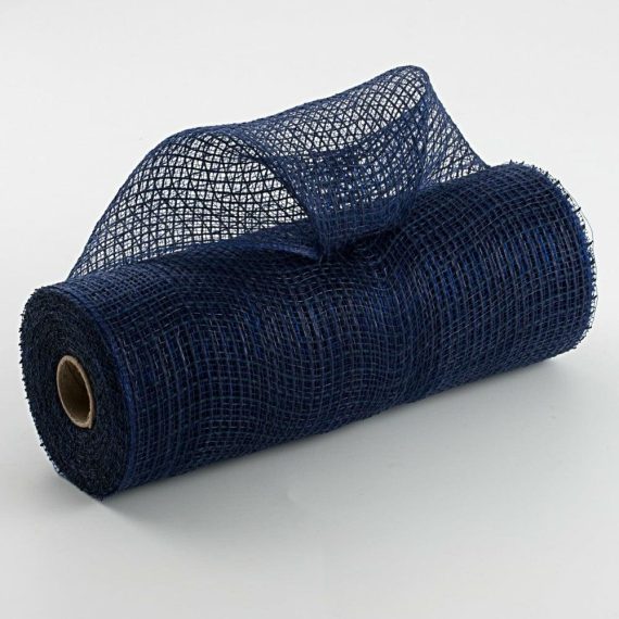 Fabric Mesh |   10" Check Fabric Mesh: Navy Blue Deco Mesh Blue,Navy