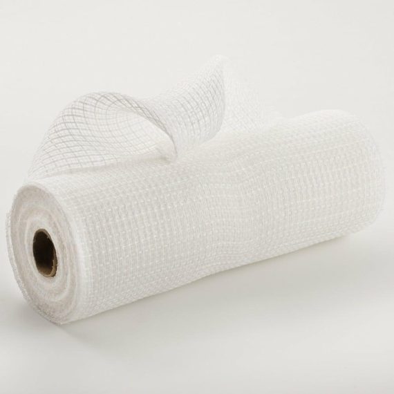 Fabric Mesh |   10" Check Fabric Mesh: White Deco Mesh Fabric Mesh