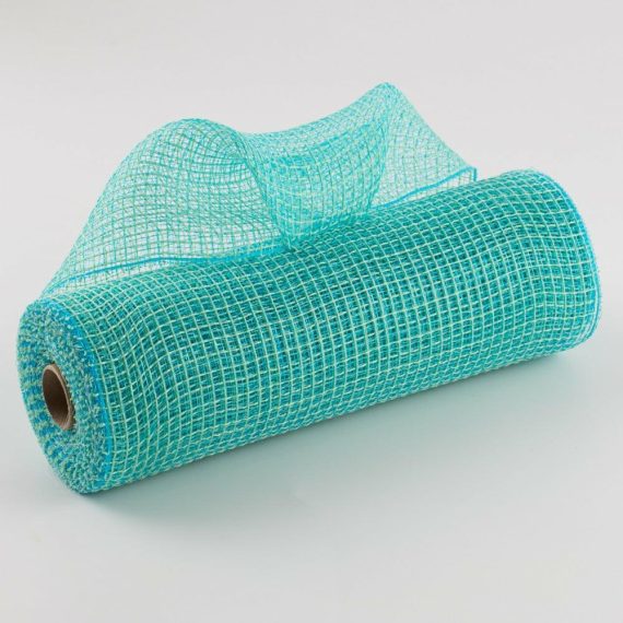 Fabric Mesh |   10" Fabric Mesh: Aqua Deco Mesh Aqua Blue