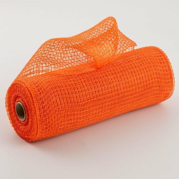 Fabric Mesh |   10" Fabric Mesh: Orange Deco Mesh Fabric Mesh