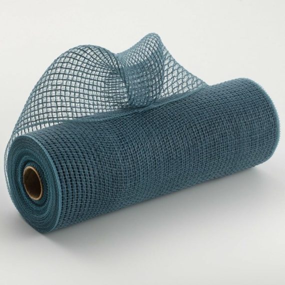 Fabric Mesh |   10" Stripe Fabric Mesh: Smoke Blue Deco Mesh Blue,Smoke Blue,Denim