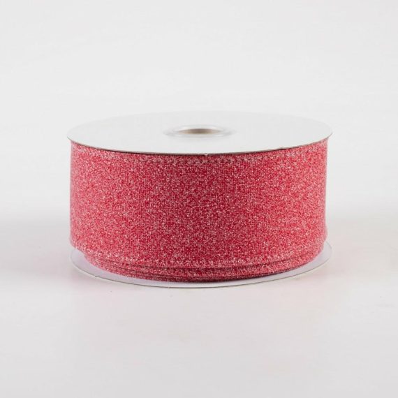 Fabric Ribbon |   1.5" Crystal Shine Ribbon: Red (10 Yards) Fabric Ribbon Fabric Ribbon