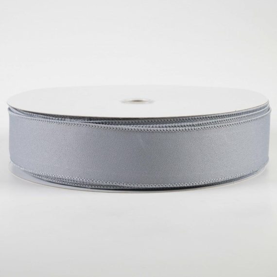 Fabric Ribbon |   1.5" Diagonal Weave Fabric Ribbon: Grey (50 Yards) Fabric Ribbon Fabric Ribbon