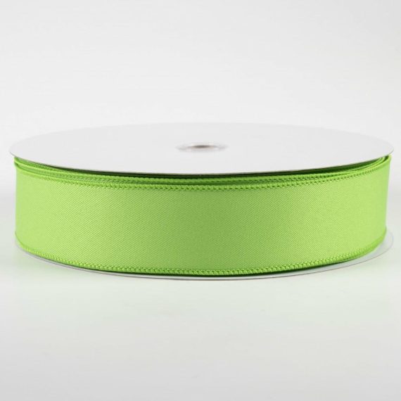 Fabric Ribbon |   1.5" Diagonal Weave Fabric Ribbon: Lime Green (50 Yards) Fabric Ribbon Fabric Ribbon