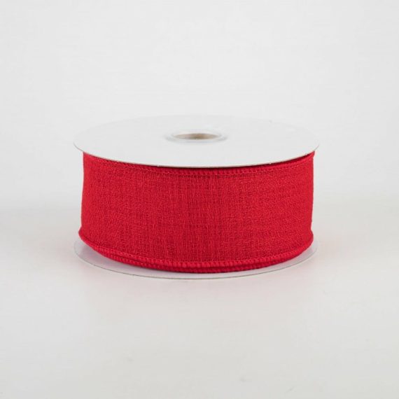 Fabric Ribbon |   1.5" Gauze Ribbon: Red (10 Yards) Fabric Ribbon Fabric Ribbon