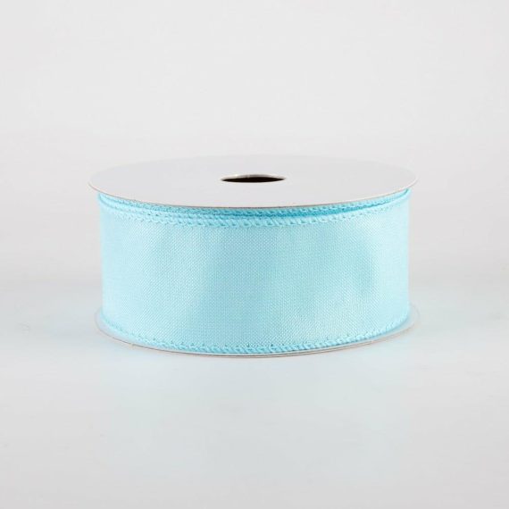 Fabric Ribbon |   1.5" Lala Iridescent Solid Ribbon: Aqua Blue (10 Yards) Fabric Ribbon Aqua Blue