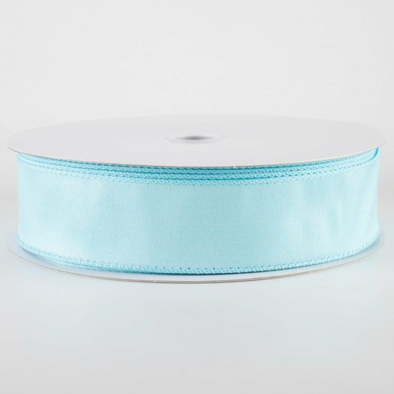 Fabric Ribbon |   1.5" Lala Iridescent Solid Ribbon: Aqua Blue (50 Yards) Fabric Ribbon Aqua Blue