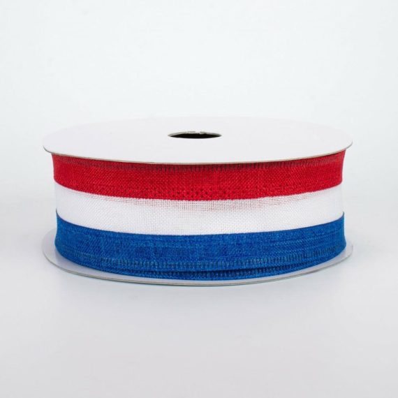 Fabric Ribbon |   1.5" Patriotic Stripe Ribbon: Red, White, Blue (10 Yards) Fabric Ribbon Fabric Ribbon