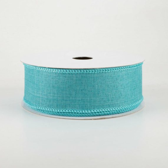 Fabric Ribbon |   1.5" Royal Canvas Ribbon: Light Teal (10 Yards) Fabric Ribbon Fabric Ribbon