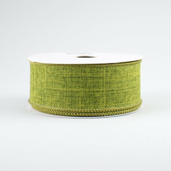 Fabric Ribbon |   1.5" Royal Canvas Ribbon: Moss Green (10 Yards) Fabric Ribbon Fabric Ribbon