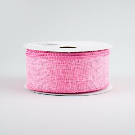 Fabric Ribbon |   1.5" Royal Canvas Ribbon: Pink (10 Yards) Fabric Ribbon Fabric Ribbon