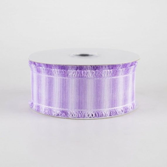 Fabric Ribbon |   1.5" Two-Tone Fuzzy Edge Ribbon: Lavender (10 Yards) Fabric Ribbon Fabric Ribbon