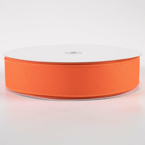 Fabric Ribbon |   1.5" Value Faux Burlap Ribbon: Orange (50 Yards) Fabric Ribbon Fabric Ribbon