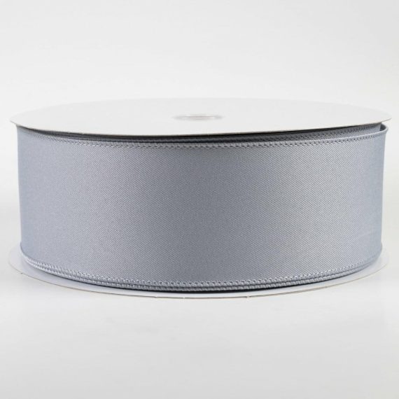 Fabric Ribbon |   2.5" Diagonal Weave Fabric Ribbon: Grey (50 Yards) Fabric Ribbon Fabric Ribbon