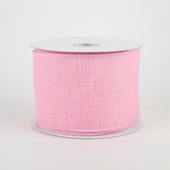 Fabric Ribbon |   2.5" Gauze Ribbon: Light Pink (10 Yards) Fabric Ribbon Fabric Ribbon