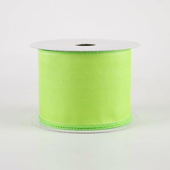 Fabric Ribbon |   2.5" Lala Iridescent Solid Ribbon: Lime Green (10 Yards) Fabric Ribbon Fabric Ribbon