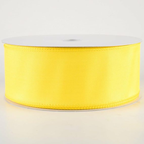 Fabric Ribbon |   2.5" Lala Iridescent Solid Ribbon: Yellow (50 Yards) Fabric Ribbon Fabric Ribbon