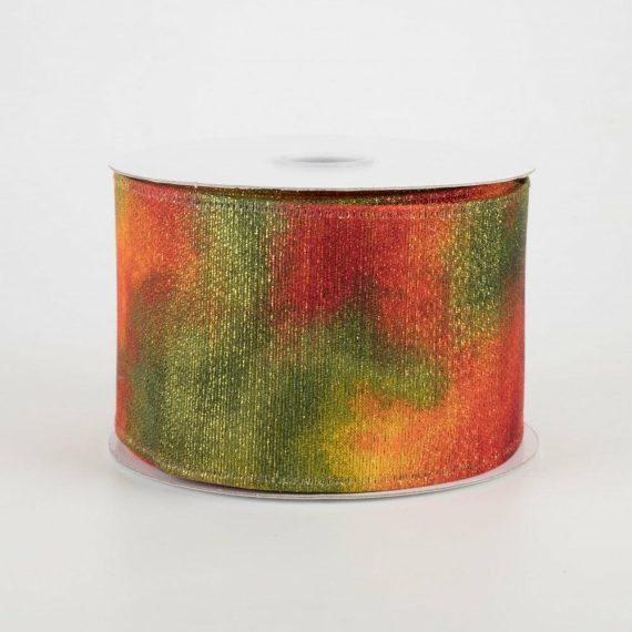 Fabric Ribbon |   2.5" Metallic Fall Ombre Ribbon (10 Yards) Fabric Ribbon Fabric Ribbon