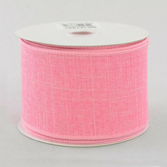 Fabric Ribbon |   2.5" Royal Canvas Ribbon: Pink (10 Yards) Fabric Ribbon Fabric Ribbon