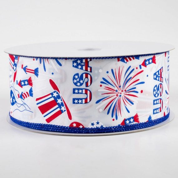 Fabric Ribbon |   2.5" Usa Celebration Satin Ribbon (50 Yards) Fabric Ribbon Fabric Ribbon