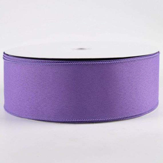 Fabric Ribbon |   2.5" Value Faux Burlap Ribbon: Dark Lavender (50 Yards) Fabric Ribbon Fabric Ribbon