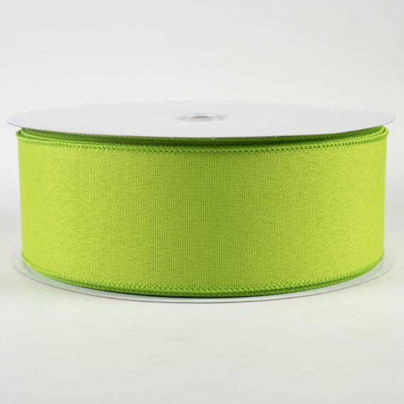 Fabric Ribbon |   2.5" Value Faux Burlap Ribbon: Fresh Green (50 Yards) Fabric Ribbon Fabric Ribbon