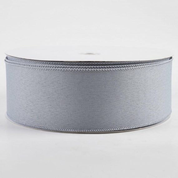 Fabric Ribbon |   2.5" Value Faux Burlap Ribbon: Grey (50 Yards) Fabric Ribbon Fabric Ribbon