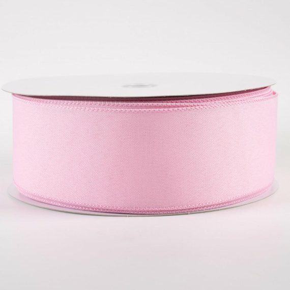 Fabric Ribbon |   2.5" Value Faux Burlap Ribbon: Pink (50 Yards) Fabric Ribbon Fabric Ribbon