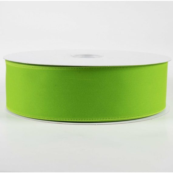 Fabric Ribbon |   2.5" Velvet Ribbon: Lime (50 Yards) Fabric Ribbon Fabric Ribbon