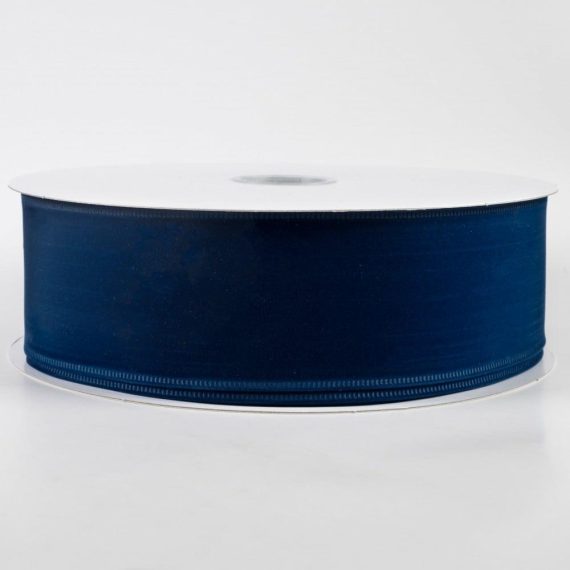 Fabric Ribbon |   2.5" Velvet Ribbon: Navy Blue (50 Yards) Fabric Ribbon Blue,Navy