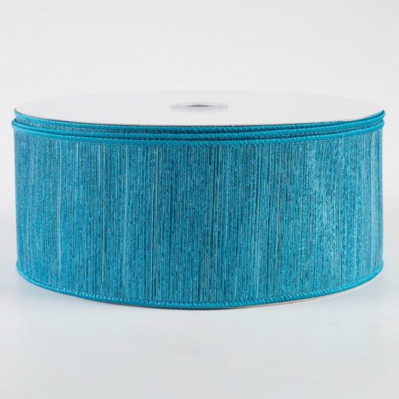 Fabric Ribbon |   2.5" Woven Lines Ribbon: Multi Blue (50 Yards) Fabric Ribbon Blue,Turquoise