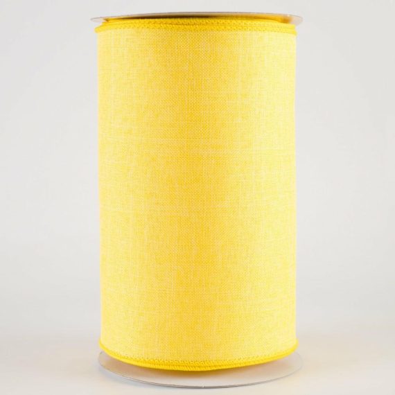 Fabric Ribbon |   6" Royal Canvas Ribbon: Yellow (10 Yards) Fabric Ribbon Fabric Ribbon