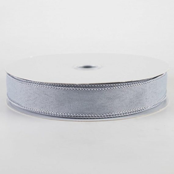 Fabric Ribbon |   7/8" Value Faux Burlap Ribbon: Grey (25 Yards) Fabric Ribbon Fabric Ribbon