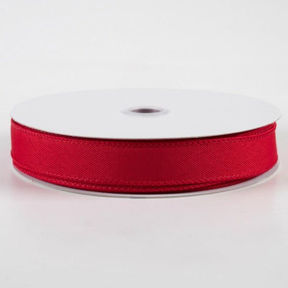 Fabric Ribbon |   7/8" Value Faux Burlap Ribbon: Red (25 Yards) Fabric Ribbon Fabric Ribbon