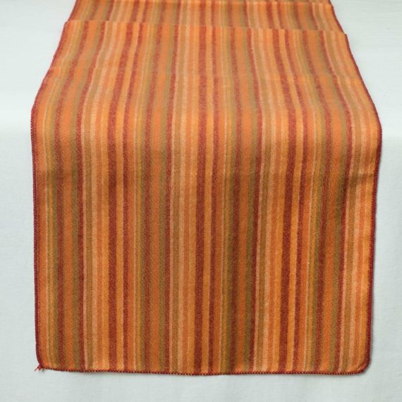 Fabric Table Runners |   72" Faux Jute Table Runner: Orange & Red Stripe Fabric Table Runners Fabric Table Runners