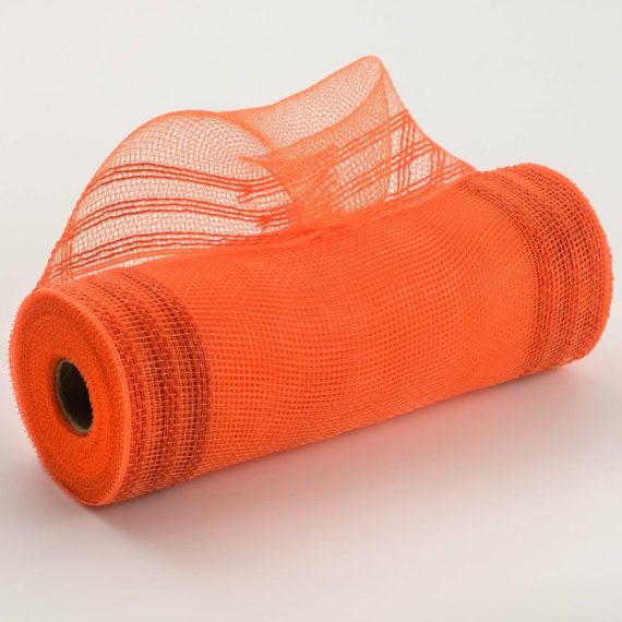 Poly Deco Mesh |   10" Border Stripe Mesh: Orange Deco Mesh Orange