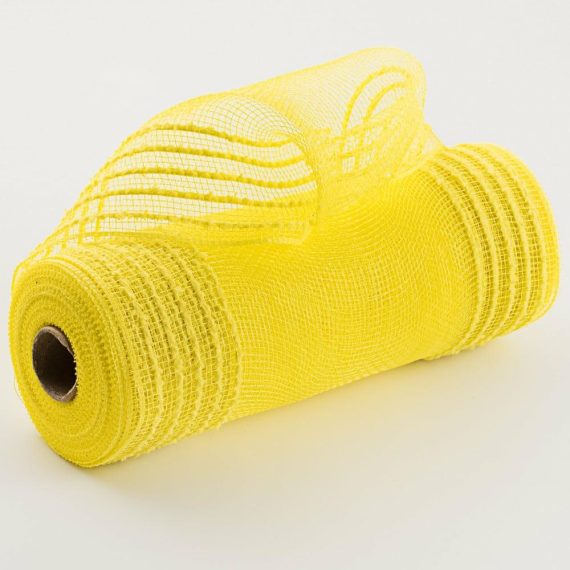 Poly Deco Mesh |   10" Border Stripe Snowdrift Mesh: Yellow Deco Mesh Poly Deco Mesh